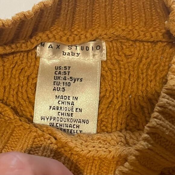 Outfit Bundle - 5T Max Studio Baby Mustard Yellow Sweater & Place Button Down - Picture 4 of 9